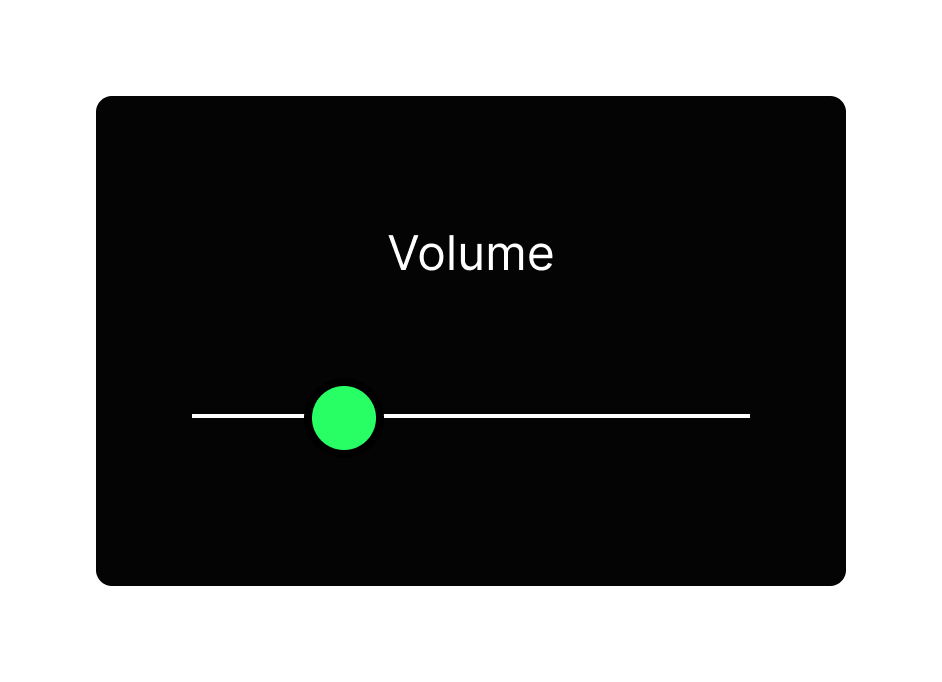 Simple volume slider