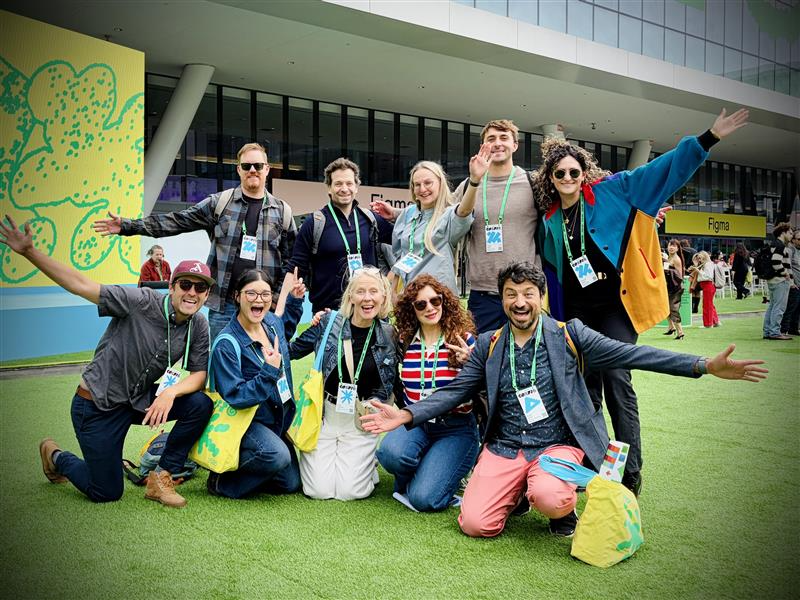 Group on the lawn outside the conference center