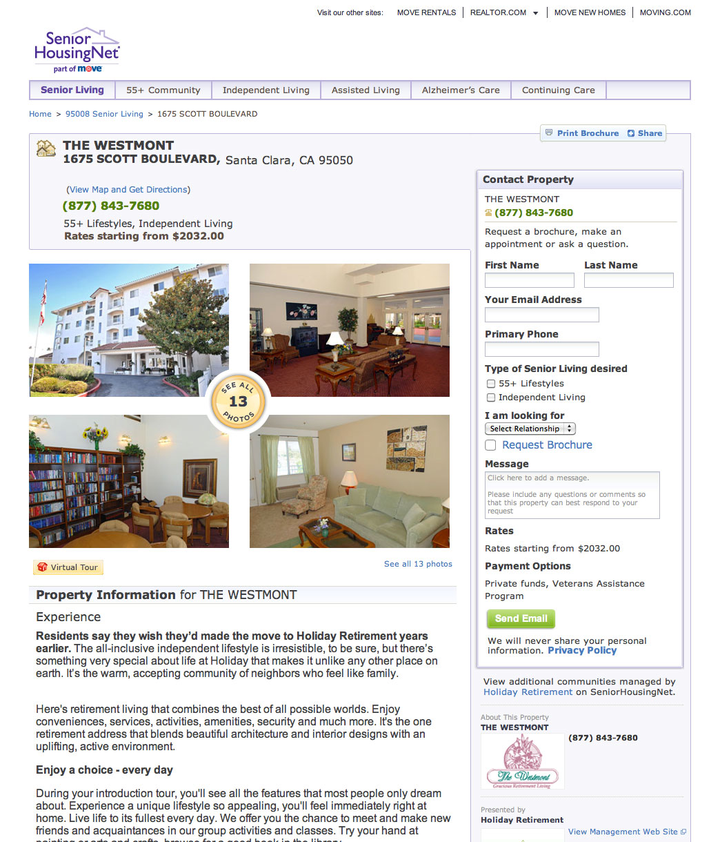 Listing Pages - Before